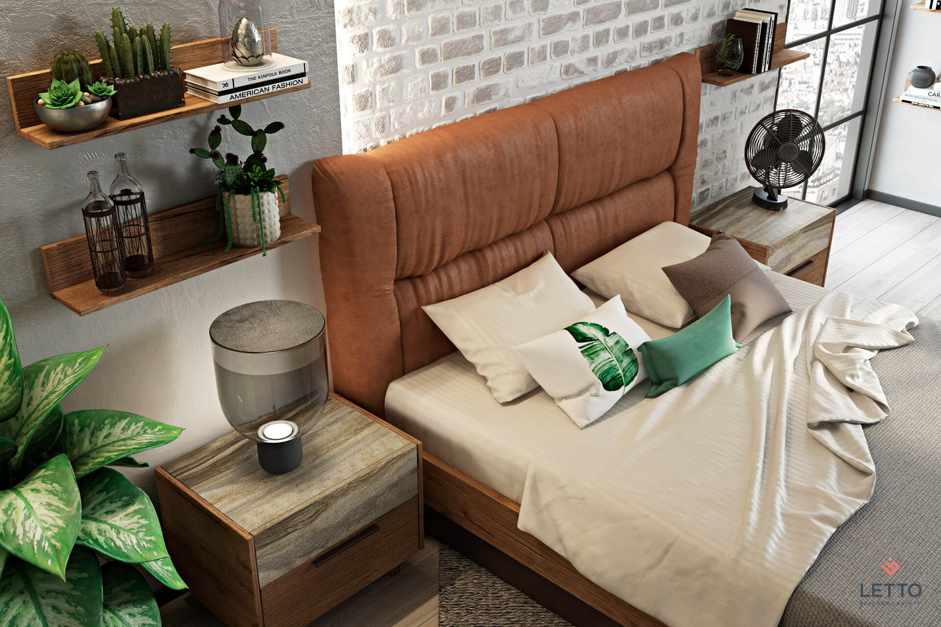 warm tones bed